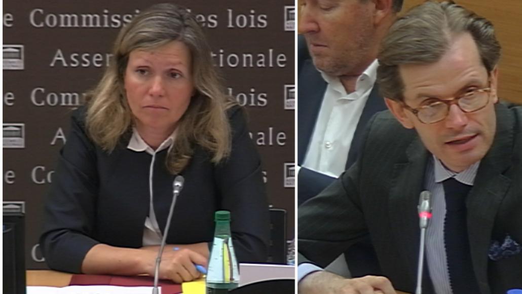 La présidente de la commission des lois Yaël Braun-Pivet et le député LR Guillaume Larrivé. LCP La présidente de la commission des lois Yaël Braun-Pivet et le député LR Guillaume Larrivé. LCP