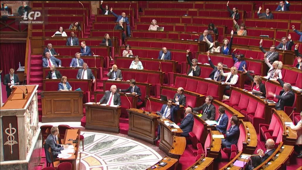 Vote dans l'hémicycle de l'Assemblée nationale, le 18 juin 2020 Vote dans l'hémicycle de l'Assemblée nationale, le 18 juin 2020