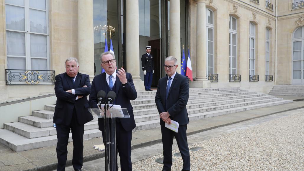 Richard Ferrand devant l'Élysée (Ludovic Marin/AFP) Richard Ferrand devant l'Élysée (Ludovic Marin/AFP)