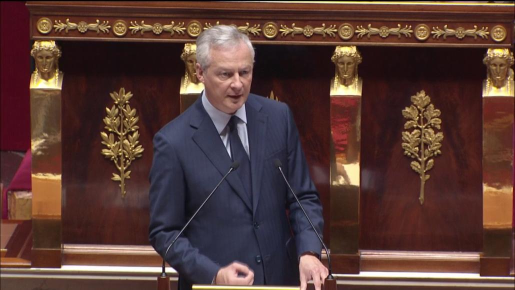 Bruno Le Maire, le 23 juillet 2020, à la tribune de l'Assemblée nationale Bruno Le Maire, le 23 juillet 2020, à la tribune de l'Assemblée nationale