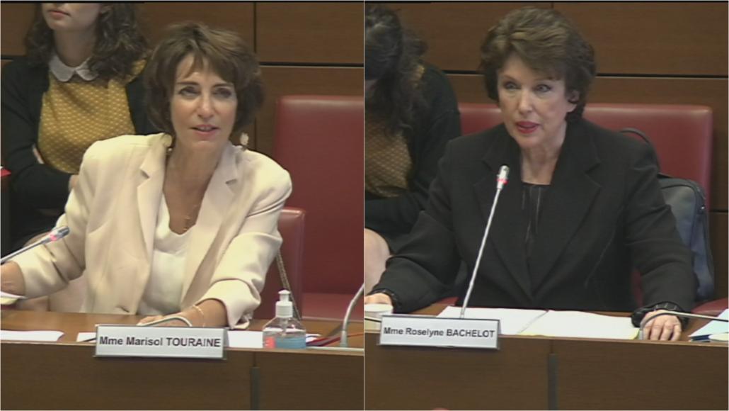 Marisol Touraine et Roselyne Bachelot auditionnées le 1er juillet 2020 par les députés. Marisol Touraine et Roselyne Bachelot auditionnées le 1er juillet 2020 par les députés.