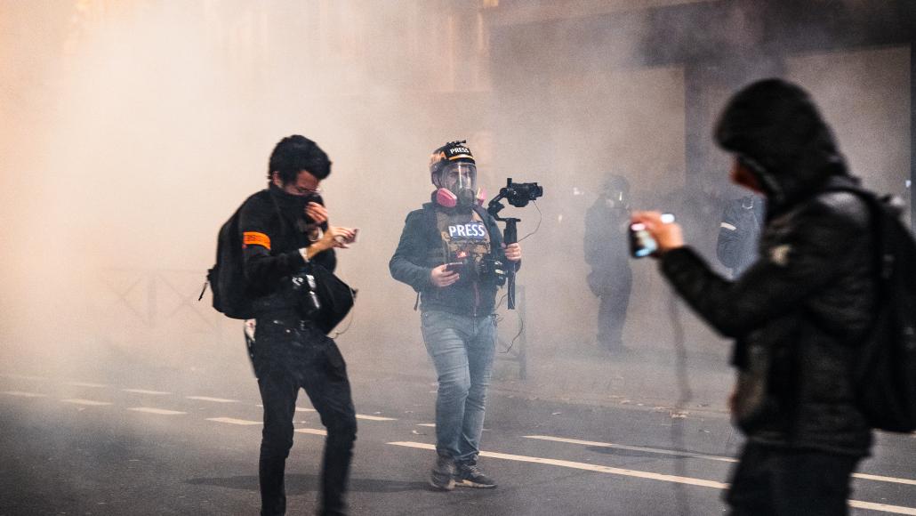 Manifestation devant l'Assemblée nationale contre la proposition de loi "relative à la sécurité globale", mardi 17 novembre 2020