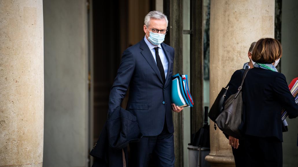 Bruno Le Maire, ministre de l'Économie, des Finances et de la Relance (Lucas/AFP) Bruno Le Maire, ministre de l'Économie, des Finances et de la Relance (Lucas/AFP)