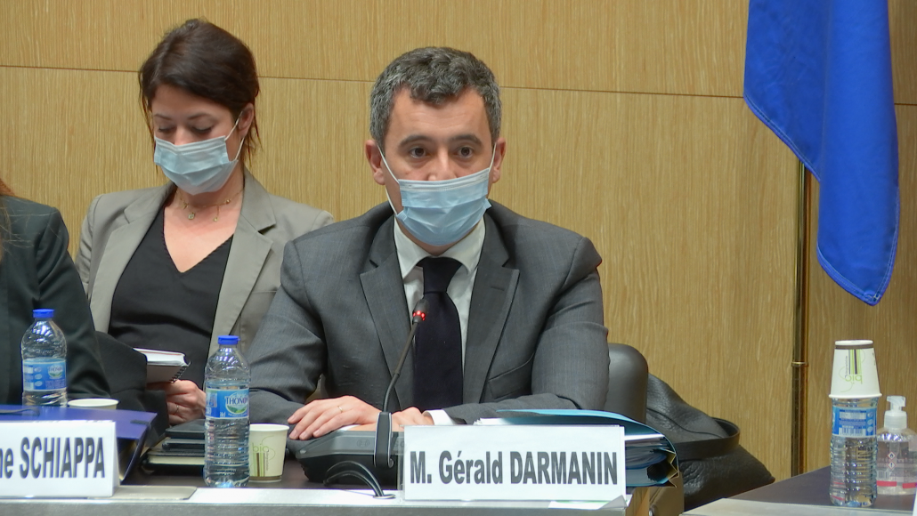 Gérald Darmanin à l'Assemblée nationale, le 18 janvier 2021 (LCP) Gérald Darmanin à l'Assemblée nationale, le 18 janvier 2021 (LCP)