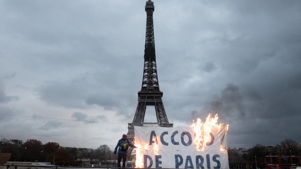 Une manifestation pour le climat à Paris