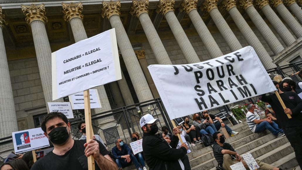 Une manifestation à Lyon en avril 2021 demandant justice pour Sarah Halimi