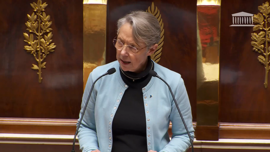 Elisabeth Borne le 20 mars 2023 à l'Assemblée nationale.