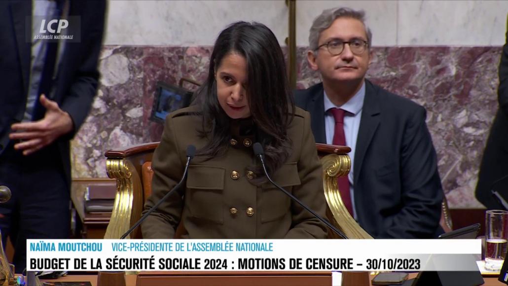Naïma Moutchou annonce le résultat du scrutin. LCP