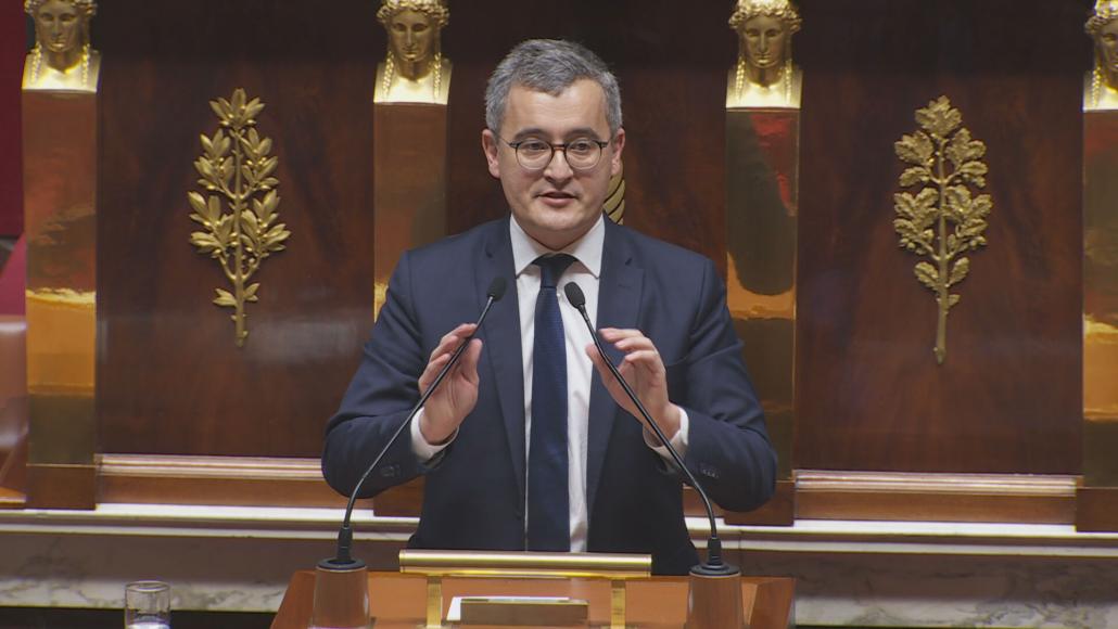Gérald Darmanin, à l'Assemblée nationale, le 19 décembre 2023. LCP