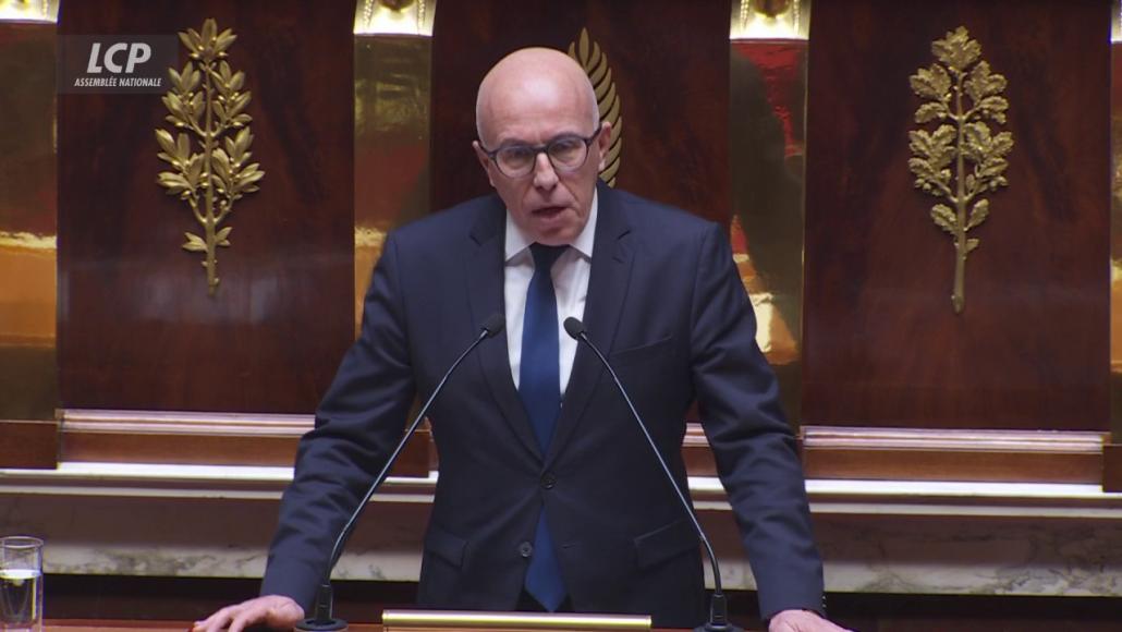 Eric Ciotti, le 7 décembre 2023, à l'Assemblée nationale. LCP