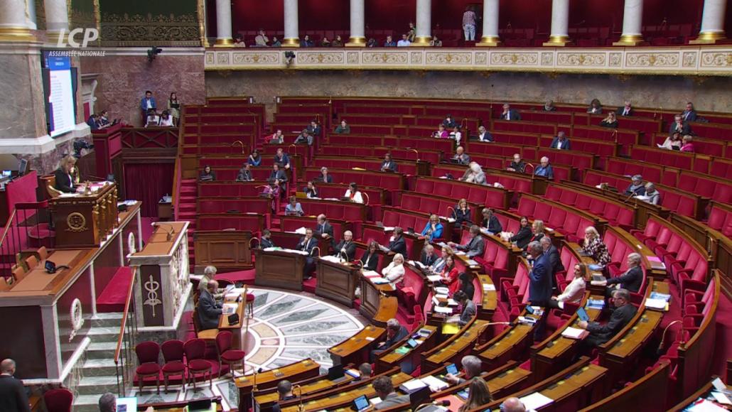 Hémicycle de l'Assemblée nationale, le 28 mai 2024