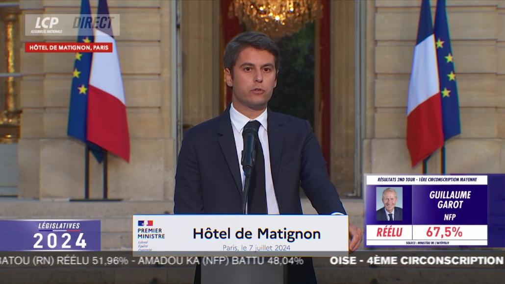 Gabriel Attal présentera sa démission lundi.