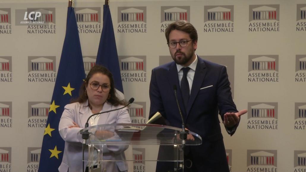 Les députés Léa Balage El Mariky et Benjamin Lucas, portes-parole du groupe "Ecologiste et Social" à l'Assemblée nationale, le 10 septembre 2024. 