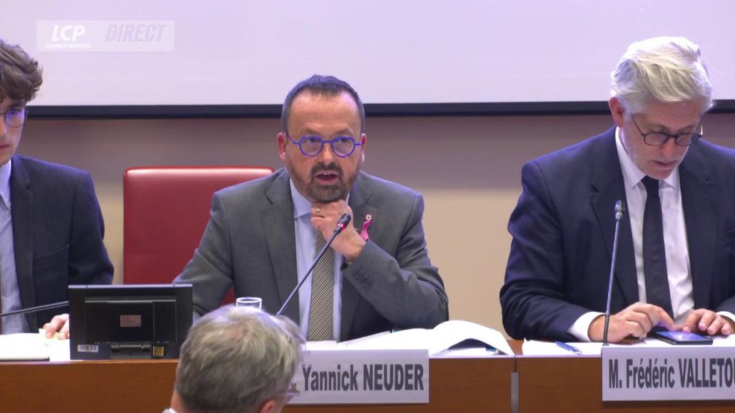 Le rapporteur général du projet de loi de financement de la Sécurité sociale, Yannick Neuder, à l'Assemblée nationale, le 22 octobre 2024.