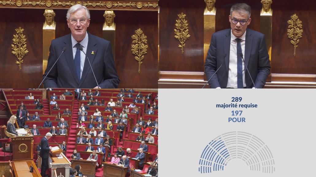 La Séance Est Ouverte ! - Gouvernement Barnier : La Motion De Censure N ...