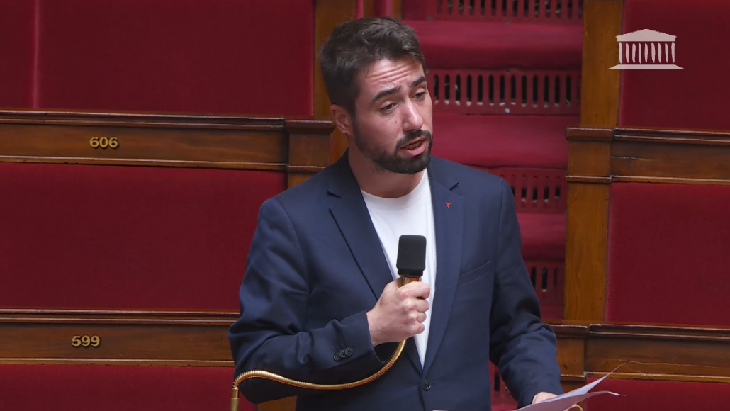 Le député LFI Andy Kerbrat, le mardi 7 mai 2024.