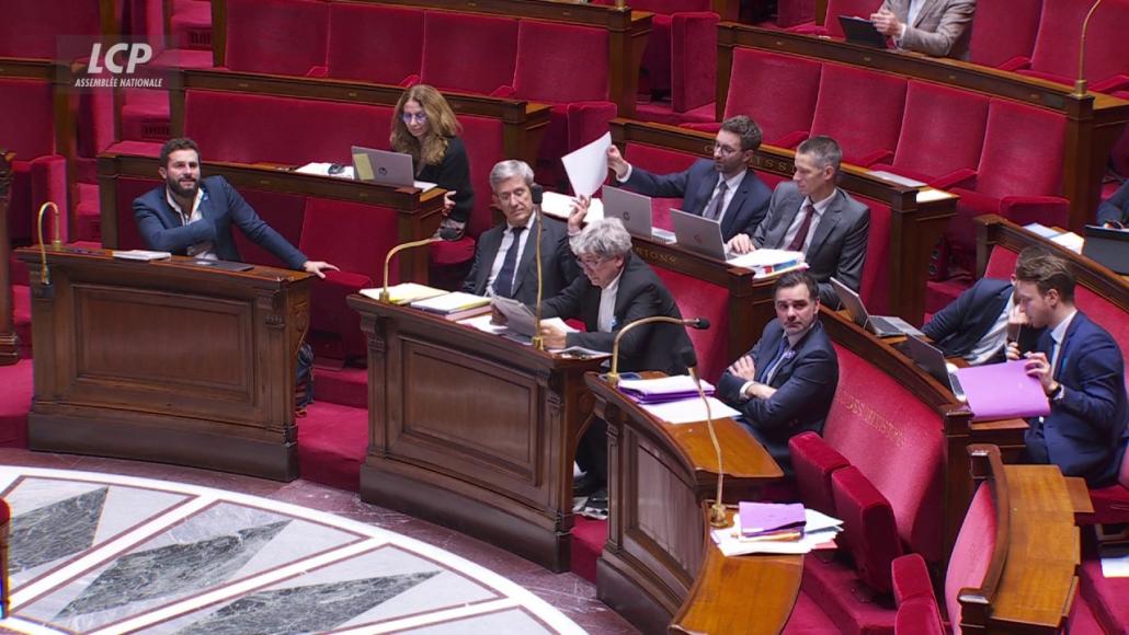 Hémicycle de l'Assemblée nationale le 6 novembre 2024