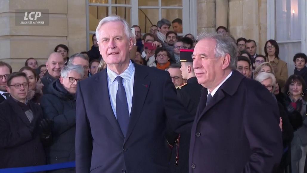 Michel Barnier et François Bayrou, le 13 décembre 2024.