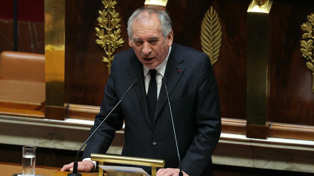François Bayrou lors de sa déclaration de politique générale, le 14 janvier 2025.