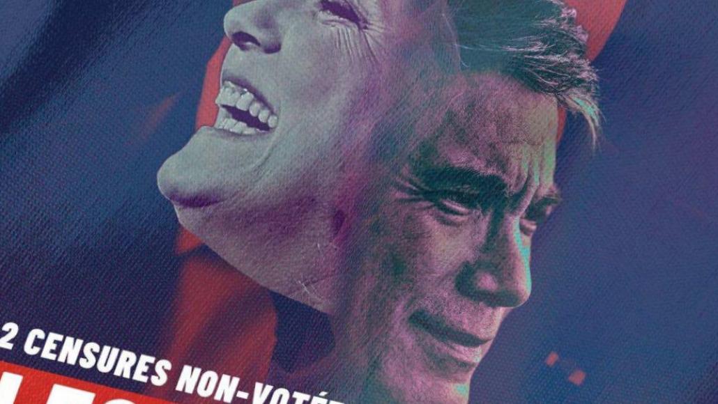 L'affiche publiée par LFI après la non-censure du PS