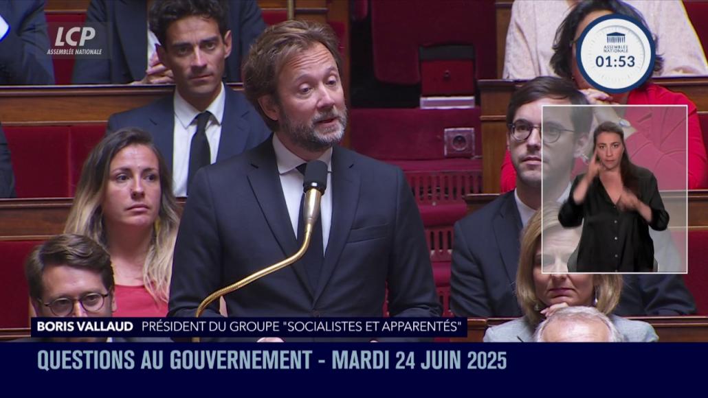 Boris Vallaud, le 24 juin 2025.