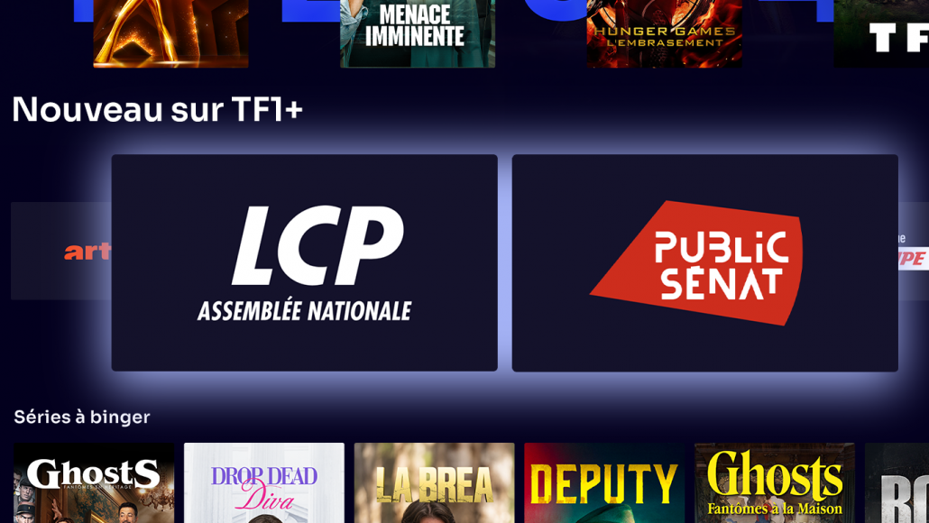 LCP-Assemblée nationale et Public Sénat désormais disponibles sur TF1+