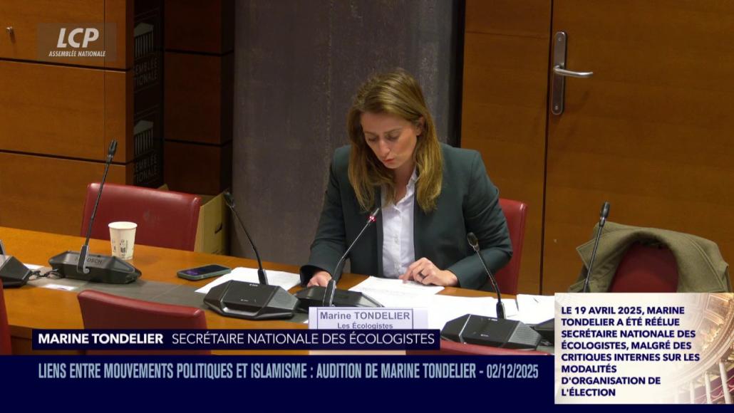 Marine Tondelier devant la commission d'enquête