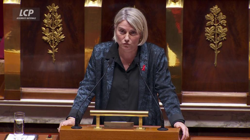 Stéphanie Rist dans l'hémicycle le 2 décembre 2025