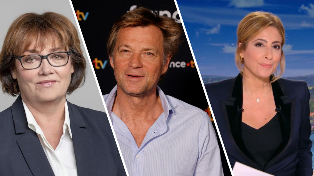 Nathalie Saint-Cricq, Laurent Delahousse et Léa Salamé.