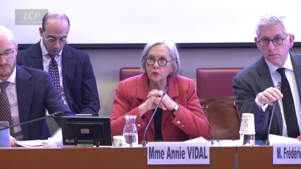 Annie Vidal (EPR) en commission des affaires sociales, le 9 février 2026