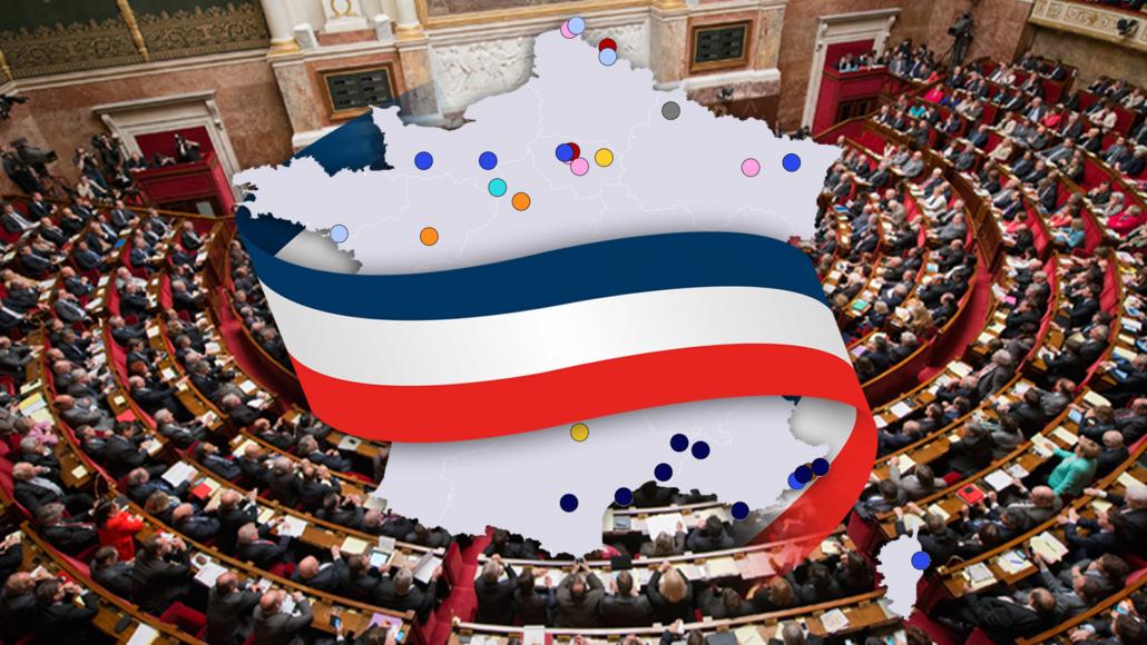 La carte des députés élus lors des élections municipales (© LCP)