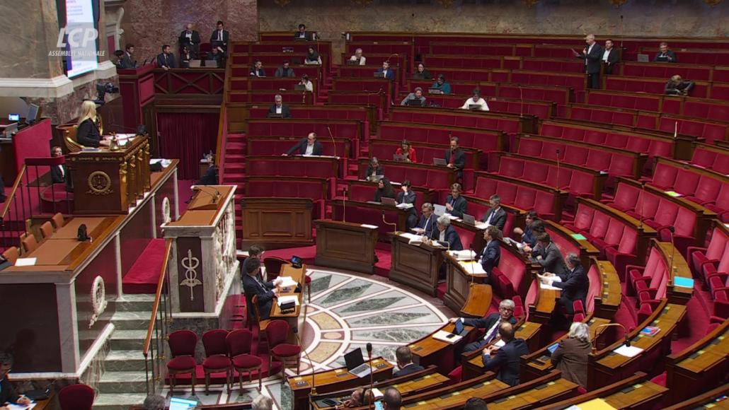 L'hémicycle de l'Assemblée nationale