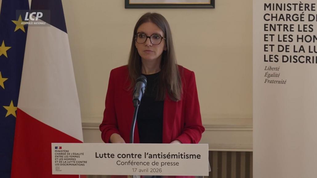 Aurore Bergé, ministre chargée de la Lutte contre les discriminations, le 17 avril 2026