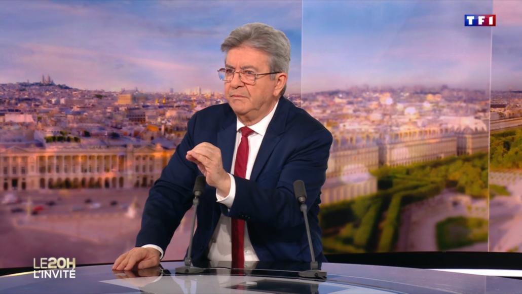 Jean-Luc Mélenchon sur le plateau de TF1 le 3 mai 2026