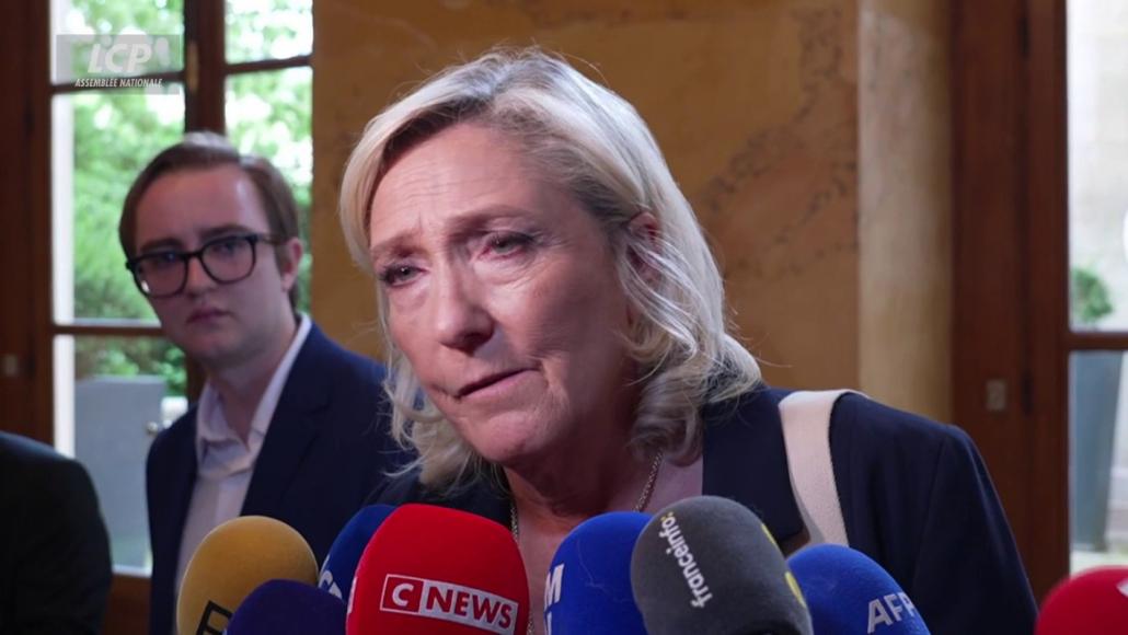 Marine Le Pen à l'Assemblée nationale, le 9 juin 2026 (© LCP)