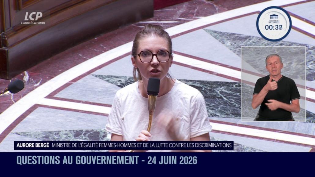 Aurore Bergé à l'Assemblée nationale, le 24 juin 2026 - LCP