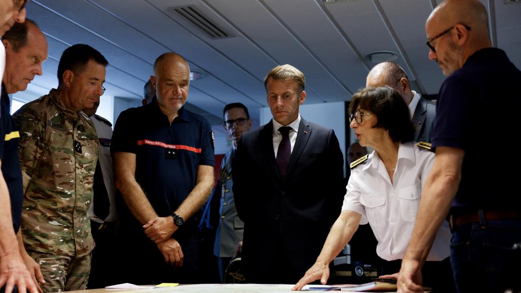 Emmanuel Macron à Bordeaux, le 27 juillet 2026.