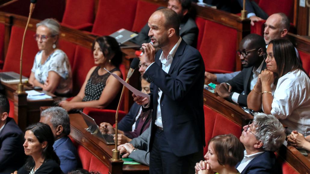 Le député LFI Manuel Bompard, le 7 juillet 2026 à l'Assemblée nationale