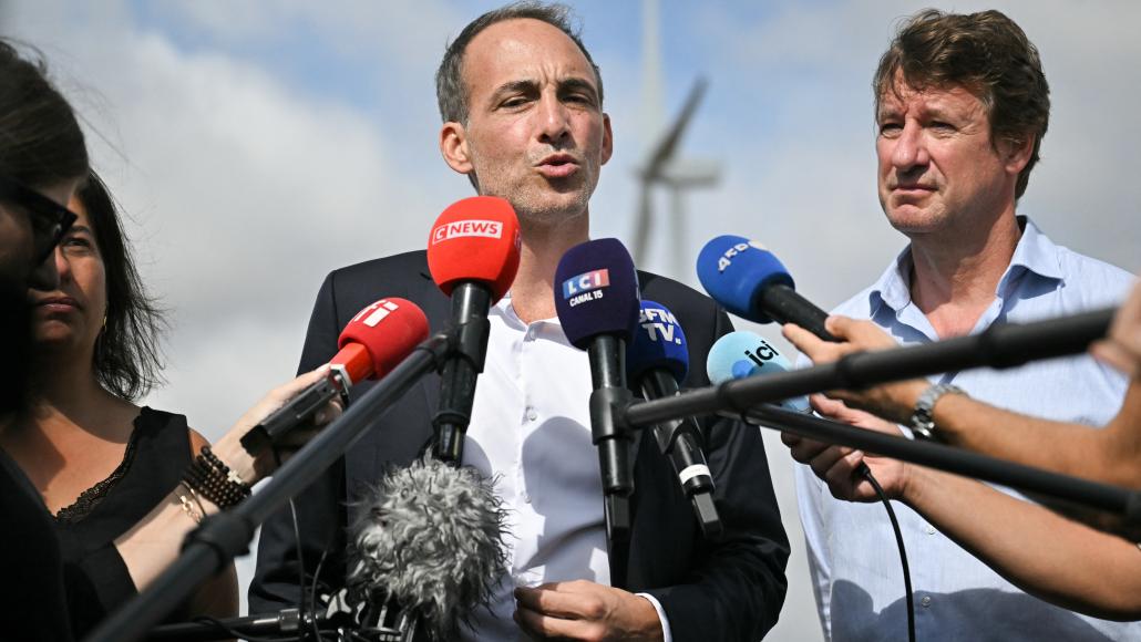 Raphaël Glucksmann et Yannick Jadot, le 25 août 2026