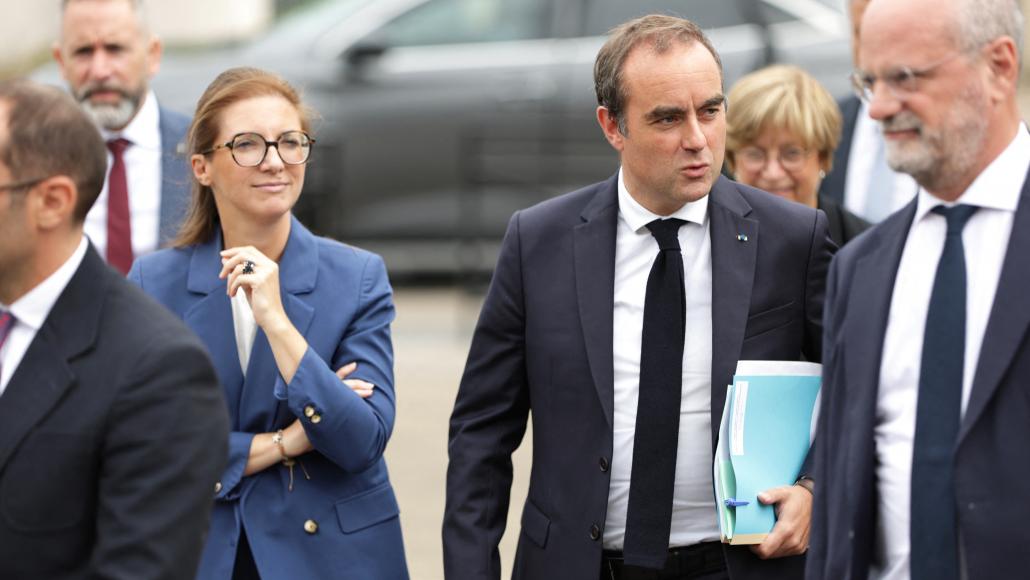 Sébastien Lecornu, le 29 août 2026 à son arrivée à Sens.