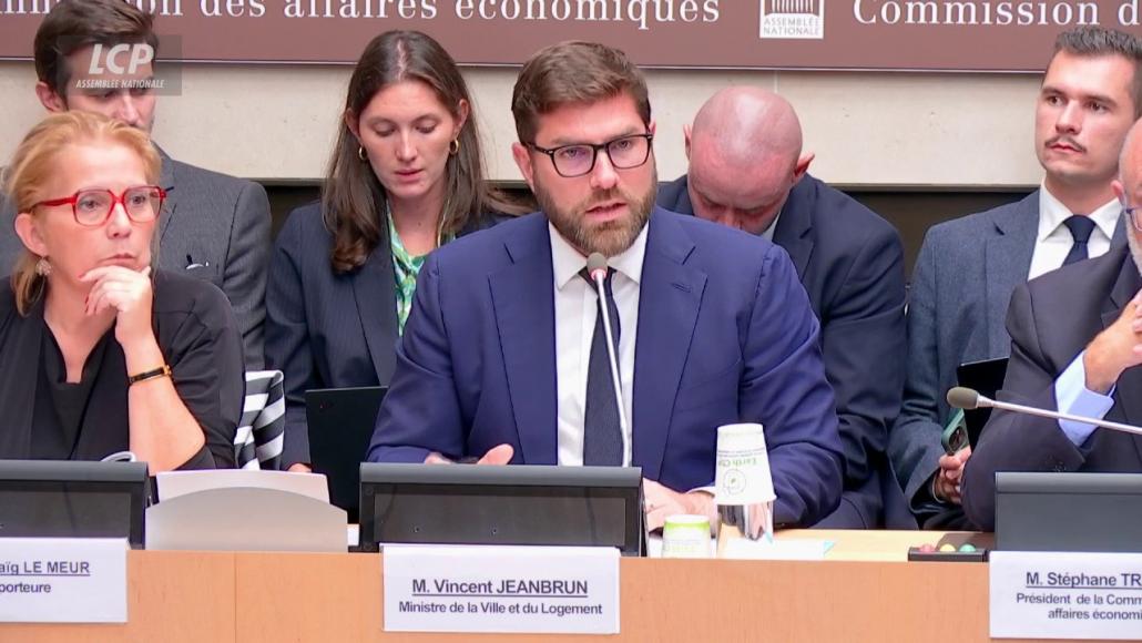 Vincent Jeanbrun en commission des affaires économiques, le 16 septembre 2026