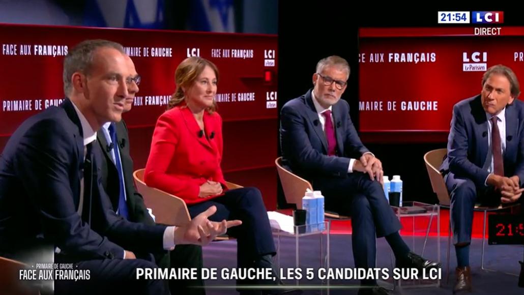 Premier débat de la primaire de gauche, sur LCI (LCI-TF1). 