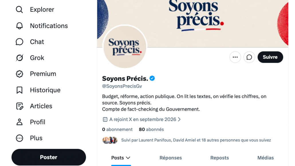 Le compte de fact-checking lancé par le gouvernement