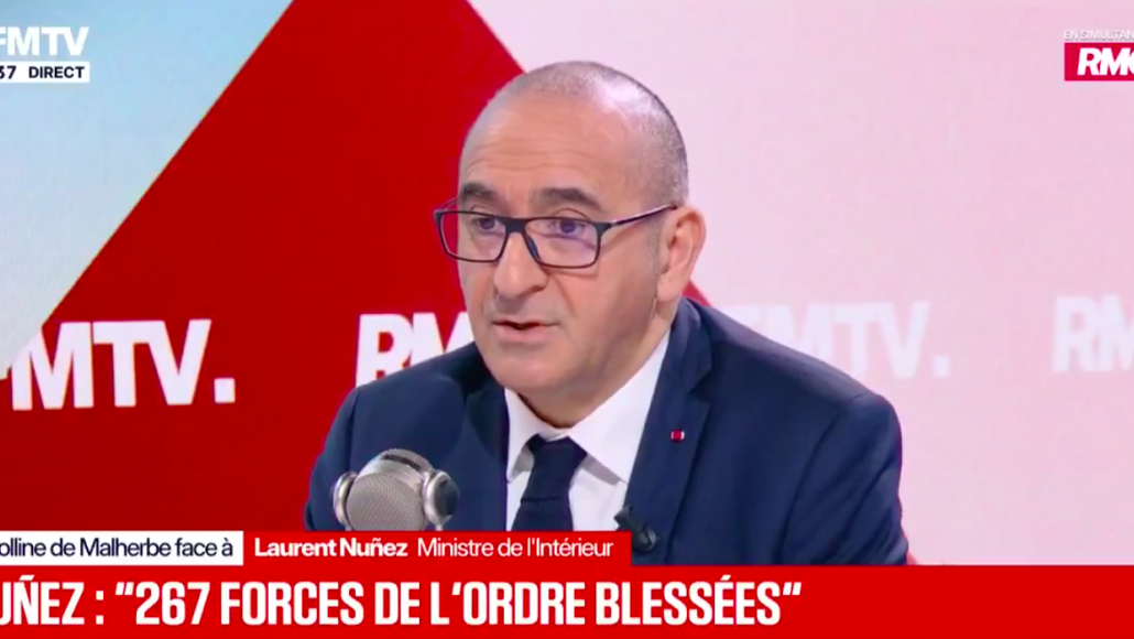 Le ministre Laurent Nunez le 26 octobre sur BFMTV.