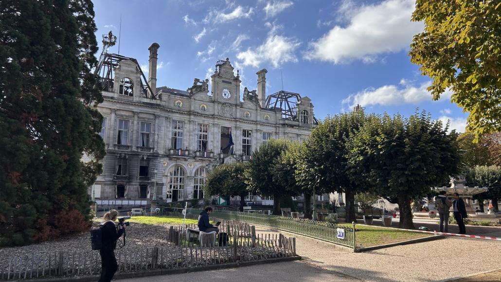 La mairie de Limoges, après l'incendie (© Lucas Destrem / Wikimedia)