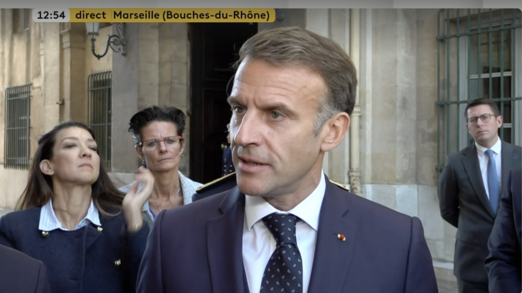 Emmanuel Macron en déplacement à Marseille, le 26 octobre 2026