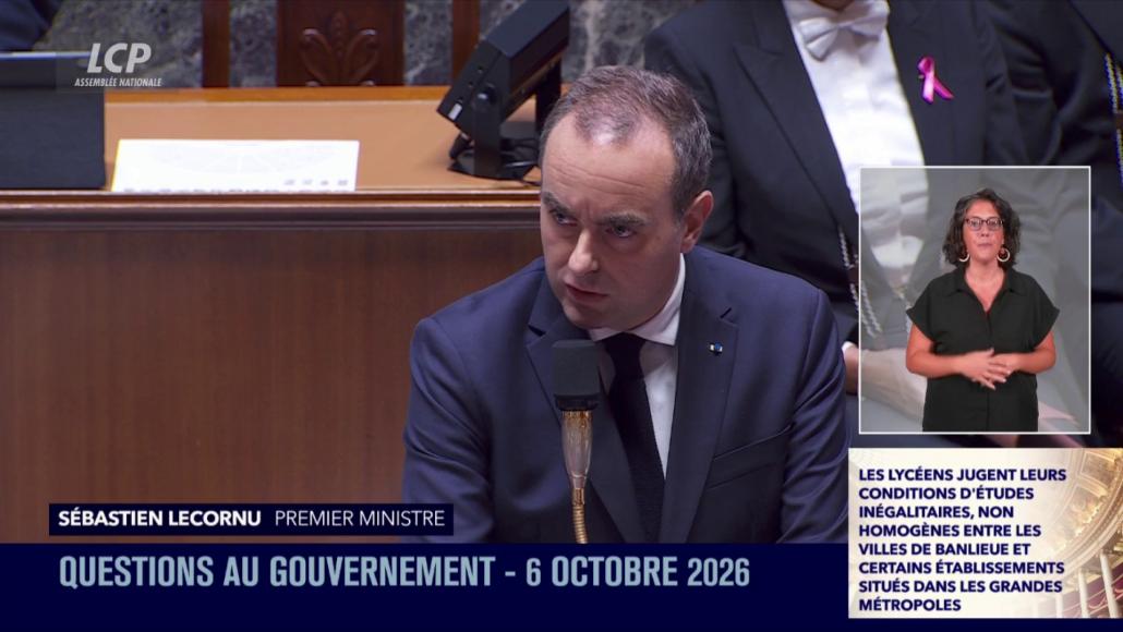 Sébastien Lecornu, le 6 octobre 2026