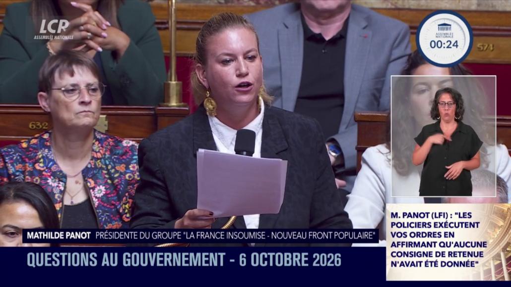 Mathilde Panot, le 6 octobre 2026.