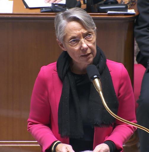 Elisabeth Borne à l'Assemblée nationale.