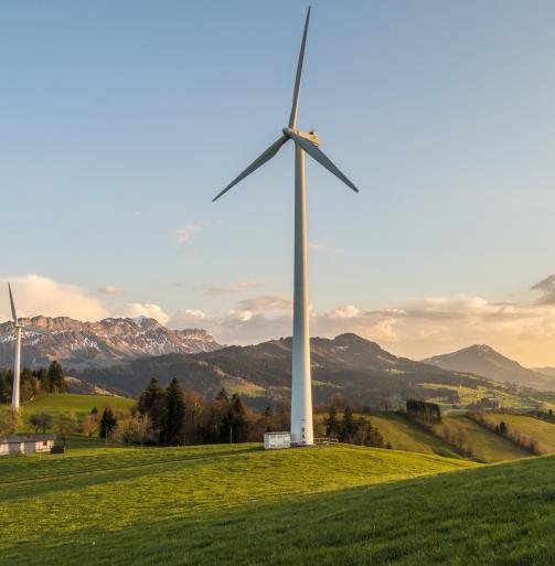 Image d'illustration d'une éolienne. DR